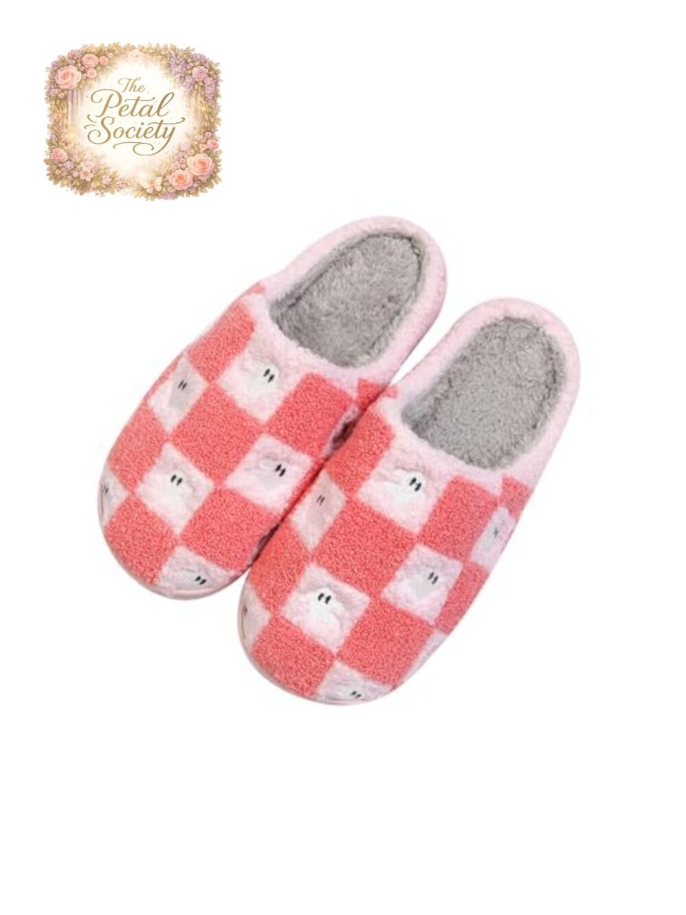 Plush Retro Cartoon Slippers Memory Foam Non-Slip House Shoes